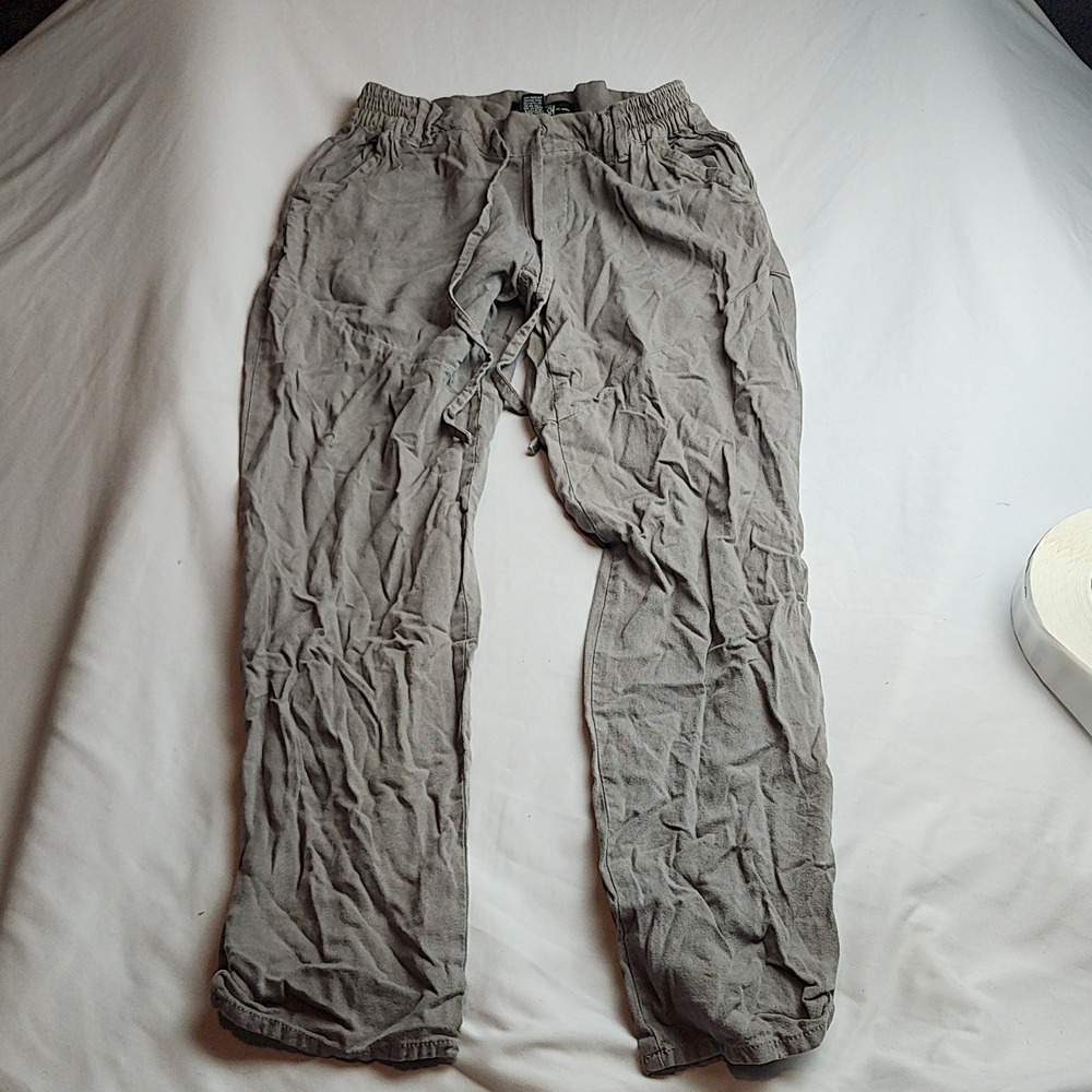 Rewash Jogger Pants Rayon Linen Blend Taupe Gray Women's Size Small